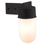 Ware Black Corner Angled Pill E27 Bracket Outdoor Garden Wall Light IP44 Rated