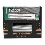 Huttig-Grip 3-1/4 in Framing Box Nails 12d Size, Hot Galvanized Finish, 1 lb Pack of 77 Nails