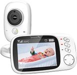 SereneLife Video Baby Monitor Long Range - Upgraded 850’ Wireless Range, Night Vision, Temperature Monitoring and Portable 2” Color Screen USA SLBCAM20