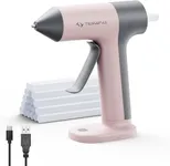 Tilswall Cordless Glue Gun, 4V Fast Preheating Hot Glue Gun with 20pcs Premius Glue Sticks(20x140mm), 2000mAh Type-c Rechargeable, Suitable for DIY Craft, Home Repaire
