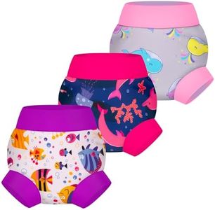 BIG ELEPHANT Baby Swim Diapers 3/6 Pack – Reusable Waterproof Diapers, Soft Breathable Swimwear for Boys and Girls