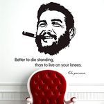 StickMe 'Smoking Che Guevara Wall Sticker' -SM272 (Multi Colour, Vinyl - 50cm X 50 cm)