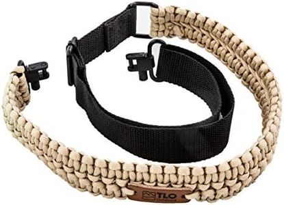 TLO Outdoors Paracord Gun Sling - Tactical 2-Point Rifle Sling, Extra Wide, Adjustable Strap with Swivels for Rifle, Shotgun, and Crossbow for Hunting, Shooting, Gun Safety (550 Rated Nylon)