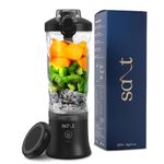 Salt PureBlend Ultra Portable Blender for Smoothies, Protein Shakes, Crushing Ice | 4000 mAh Battery, USB-C Rechargeable | 230W Motor with Turbo Mode | 600ml (Black)