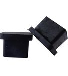 LT Floor Protector || Square Rubber Cap || Bush || Shoes for Furniture Feet Chair Table || (Size - 25 x 25mm / 1" x 1") (Pack of 20)