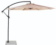 Invezo Side Pole Garden Umbrella with 9 FT Diameter | Patio Umbrella for Outdoor, Cantilever, Balcony (Khaki, Stand - Granite Base)
