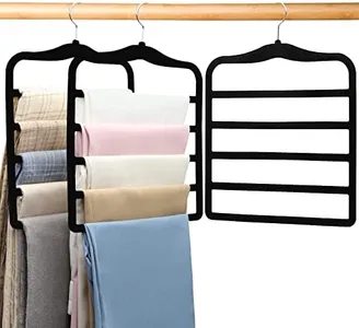 Closet Organizers and Storage,3 Pack Organization and Storage Pants-Hangers-Space-Saving,Velvet Hanger for Dorm Room for College Students Girls Boys Guys Hanging Jean Scarf