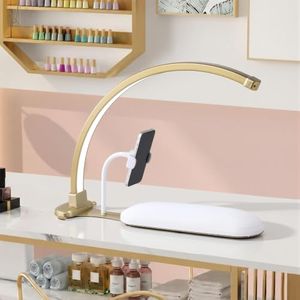 Meelva Nail Light Lamp for Desk with Nail Arm Rest Table Lamp for Nail Tech