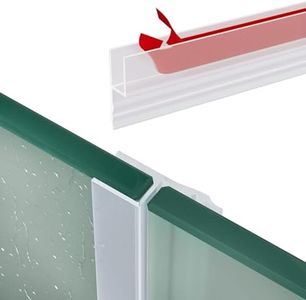 Raycity 10 Feet Shower Door Side Seal Strip - for 3/8" (10mm) Frameless Glass Door Seal Strip Transparent Silicone Waterproof Shower Sweep - Suitable for Bathroom Frameless Glass Door