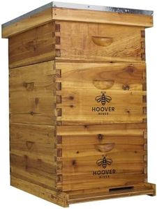 Hoover Hives: The Original Beeswax Coated Beehive Kit. Includes 2 Deep & 1 Medium Boxes with 10 Wooden Frames & Heavy Wax Coated Foundations. Easy Assembly with Predrilled Holes& Screws (Unassembled)