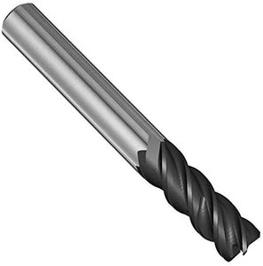 SPEED TIGER Carbide Corner Radius End Mill - 4 Flute - IPVR1T1/4"0.06"4 (1 Piece, R0.06, 1/4") - Unequal Flute Spacing & Helix Design - for Titanium - Mill Bits Sets for DIYers & Professionals