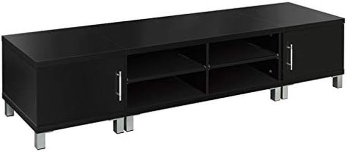 Artiss TV Unit Cabinet Entertainment Units, 190cm Length Stand Table Cabinets Storage Shelf Organiser Cupboard Home Living Room Bedroom Furniture, with 2 Drawer High Gloss Black