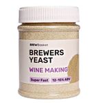 BREWBasket Yeast for Making Wine 150GM | Fast Fermentation Wine Yeast | High Tolerance 15% V/V | Yeast for Making Wine 150gm