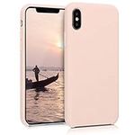 kwmobile Case Compatible with Apple iPhone X Case - TPU Silicone Phone Cover with Soft Finish - Dusty Pink