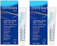 Differin Adapalene Gel 0.1% Acne Treatment, 45 Gram, 180-day Supply (Pack of 2)