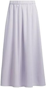 Adidas IEH91 Women's 3-Stripes Loose Double Knit Skirt, Silver dawn (IK9879), L
