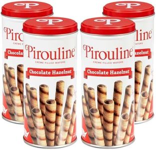 Creme de Pirouline Chocolate Hazelnut Artisan Cookie Rolled Wafers - 3.25oz (Pack of 4)