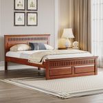 Wakefit Bed | Queen (78 X 60) Sheesham Wood Bed Without Storage, 3 Year Warranty | - Pegasi - Gold Brown