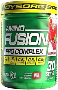 CYBORG SPORT- AMINO FUSION - Raspberry Flavour - 30 Serves -10.1g Amino Acids per serve - Intra-Workout Blend : EAA BCAA | Beta Alanine | Carnitine | L-Citrulline | Arginine - Performance and Recovery