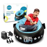 Qadory Inflatable Gaming Chair for Kids- Air Pump and Gift Included 3-in-1, Gaming Bean Bag Chair- Kids Gaming Chair- Bean Bag Chairs for Kids 8-12- Gamer Chair for Kids