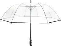 FLETIX Stylish-Premium-Clear-Golf-Umbrella-Transparent-Auto-Open-Large-Stick-Windproof-Waterproof-Wedding-Style-Rain-Umbrellas-For-Travel-Outdoor-Events-Photoshoot (TRANSPARENT)