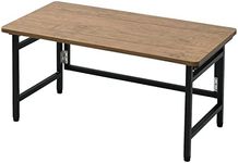 Yamazen Folding Table, Low Type, No Assembly Required (Width 31.5 inches (80 cm), Depth 15.7 inches (40 cm), Height 15.7 inches (40 cm), Antique Brown/Black