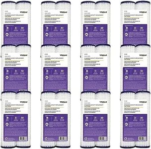 Whirlpool Whole House Pleated Water Filters WHKF-WHPL, Full Case of 24 Filters, NSF Certified 30-Micron Filtration Reduces Sediment, Sand, Soil, Silt & Rust, for standard filter housings
