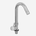 Azera Dual Flow Chrome Wall Mount Brass Kitchen Sink Tap with Flexible Neck | Dual Sprayer Function 2 Way Shower Foam and Flow for Home Restaurants (SWAN Neck CP)