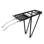 Bike Cargo Rack, Adjustable Bicycle Touring Carrier Rack Universal Aluminum Alloy Bike Rear Rack for 24, 26, 28inch Frames, Bicycle Luggage Carrier Racks, Easy to Install