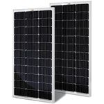 RICH SOLAR 200 Watt 12 Volt Monocrystalline Solar Panel 2 Pack of 9BB Cell 100W High Efficiency Solar Module Charge Battery for RV Trailer Camper Marine Off Grid