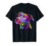 American Pitbull Terrier Pop Art Portrait for Dog Owners T-Shirt