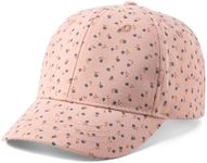 Kids Baseball Hat for Girls Ages from 2 to 6 Years- Ditsy Floral, Vintage Mauve Pink, Natural Cotton, Premium Quality Design, Versatile All Season Cap for Small Girls/Toddlers