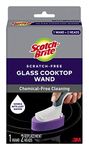 Scotch-Brite (950-CT-W) Glass Cooktop Refill Pads, Cleans With Just Water, Tackle Burnt-On Messes, 1 Wand and 2 Replacement Heads