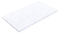 Virginia Abrasives 416-54187 - 5pc - 12" x 18" White Rectangular Floor Maintenance Pads - Orbital Sander Replacement Pads, Thick Polishing Maintenance Pad, Non-Woven Floor Pads, Polishing Floor Pads