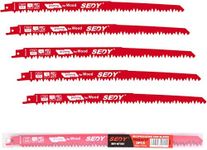 SEDY 12-Inch Wood Pruning Reciprocating Saw Blades, 5TPI Saw Blades - 5 Pack