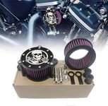 TDZ 2PC Air Cleaner Intake Filter System Kit Fits For 1998-2017 Harley Sportster Iron 883 Dark Custom XL883, for XL1200 XL1200L XL1200X Forty Eight 2004-2016