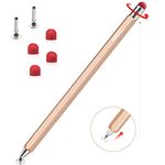 Mixoo Stylus Pen for Touch Screens, 2 in 1 Rotatable Universal Tablet Pencil with Disc & Rubber Replacement Tips for iPad/iPhone/Pro/Mini/Air/Tablets/Microsoft and All Touchscreen Devices, Champagne