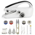 Handheld Sewing Machine, Mini Portable Electric Hand Sewing Machine with Sewing Accessories, 2 Speeds, Battery or USB Powered, Easy to Use for Clothes, Curtains, DIY, Home and Travel