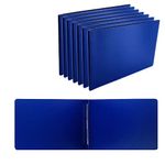 ESKEAR Fiberboard Binder Folder, Sheet Size 11" x 17”， with 3" Capacity 220mm Long Metal Prong Paper Fastener, for Pressboard Report Cover, Blue 8 per Box