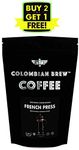 Colombian Brew Arabica French Press Coffee Powder 250gm, Buy 2 Get 1 Free (Make Hot or Cold Brew)