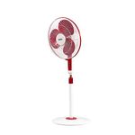 USHA Maxx Air 400MM High Speed Pedestal Fan (Red & White)