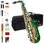 SLADE Saxophone Eb Alto Saxophone for Beginner Students, Saxaphone Adult, Saxophone Alto, Beginner Saxophone, Alto Saxaphone, Saxofon Alto, Saxophone，Green