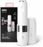 Braun Face Mini Hair Remover, Facial Hair Remover for Women Mini-Sized Design for Portability, Efficient Facial Hair Removal Anytime, Anywhere, with Smart Light, Gifts for Women, FS1000, White