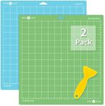 HTVRONT Variety Cutting Mats for Cricut, 2 Pack Cutting Mats 12x12 for Cricut Maker/Maker 3/Explore 3/Air/Air 2/One (LightGrip, StandardGrip), Cutting Mats Replacement Accessories for Cricut