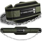 Gymreapers Dip Belt With Chain For Weightlifting, Pull Ups, Dips - Heavy Duty Steel Chain For Added Weight Training (Ranger Green)