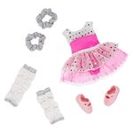 Glitter Girls – Twirls of Joy Ballerina Outfit Hearts & Stars – Ballet Dress, Hair Elastics, Shoes – 14-Inch Doll – Clothes & Accessories for Dolls – 3 Years + – Twirls of Joy