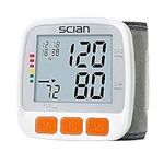 Scian Blood Pressure Monitor Automatic Wrist Blood Pressure Machine with Adjustable Cuff & LCD Display for Home & Clinical Use, 2x90 Reading Memory for Two Users