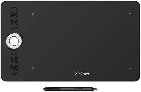 XP-Pen Deco 02 Tableta Gráfica Dibujo Digital con Lápiz P06 sin Batería 8192 Niveles de Presión y Teclas de Atajo, Tableta Digitalizadora Viene con el Último Software de Dibujo de ArtRage Lite