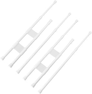 SAVITA 4 Barras de Nevera para Caravana, 40-70cm Ajustables Barras Extensibles Sujeción Frigorífico Soporte para Nevera de Caravana Accesorios para Fijar Alimentos Bebidas (2 Dobles, 2 Individuales)