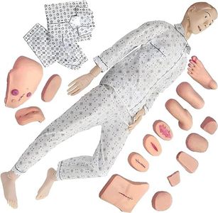 AECEVAN Patient Care Manikin Anatomical Human Model Training CPR Simulator Basic Training 5.57FT Life Size Teaching Model Full Body Training Mannequin for Nursing Education Medical Training Skills